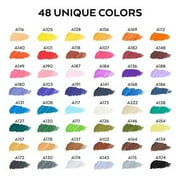 Arteza Fineliner Colored Pens Set, Inkonic, Fine Line, 0.4mm Tips, Assorted Colors - 48 Pack