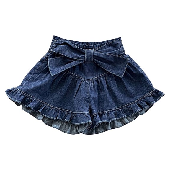 JLMSPLWG Baby Shorts Girls Biker Shorts Loose Jeans 18-24 Month Girl Clothes Size 10 Girls Clothes 8 Year Old Girl 2t Clothes, Dark Blue 12-18 Months