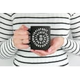 thumbnail image 2 of Distressed Golf Word with a Swinging Golf Player, Golfing or Golfer, Black 11oz Ceramic Mug, 2 of 5