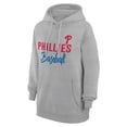 thumbnail image 2 of Women's G-III 4Her by Carl Banks  Heather Gray Philadelphia Phillies Team Fleece Pullover Hoodie, 2 of 3