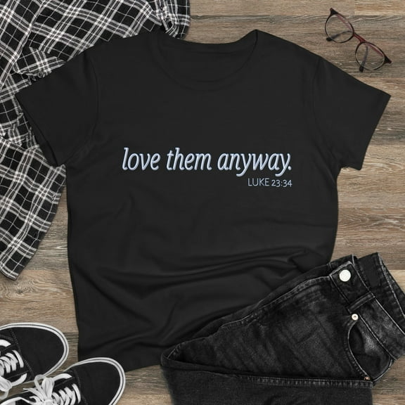 Ladies Bible Verse Shirt, Relaxed Fit Short Sleeve T-Shirt, Ladies Crewneck, Woman's Cotton Tee
