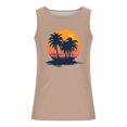 thumbnail image 4 of BiZtdJrK Men's Hawaiian Vacation Tank Tops 2025 Summer Sleeveless Loose Breathable Shirts Comfy Cotton Workout Running Tees Khaki XXXL, 4 of 6
