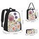 thumbnail image 2 of Easygdp Autumn Garden Mochila para Niños y Niñas con Set de Caja de Almuerzo y Estuche para Lápices 3 en 1, Mochila Escolar Estampada para Adolescentes, 2 of 7
