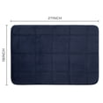 thumbnail image 2 of Hotel Style Faux Fur Memory Foam Bath Rug, 18” x 27” Navy, 2 of 7