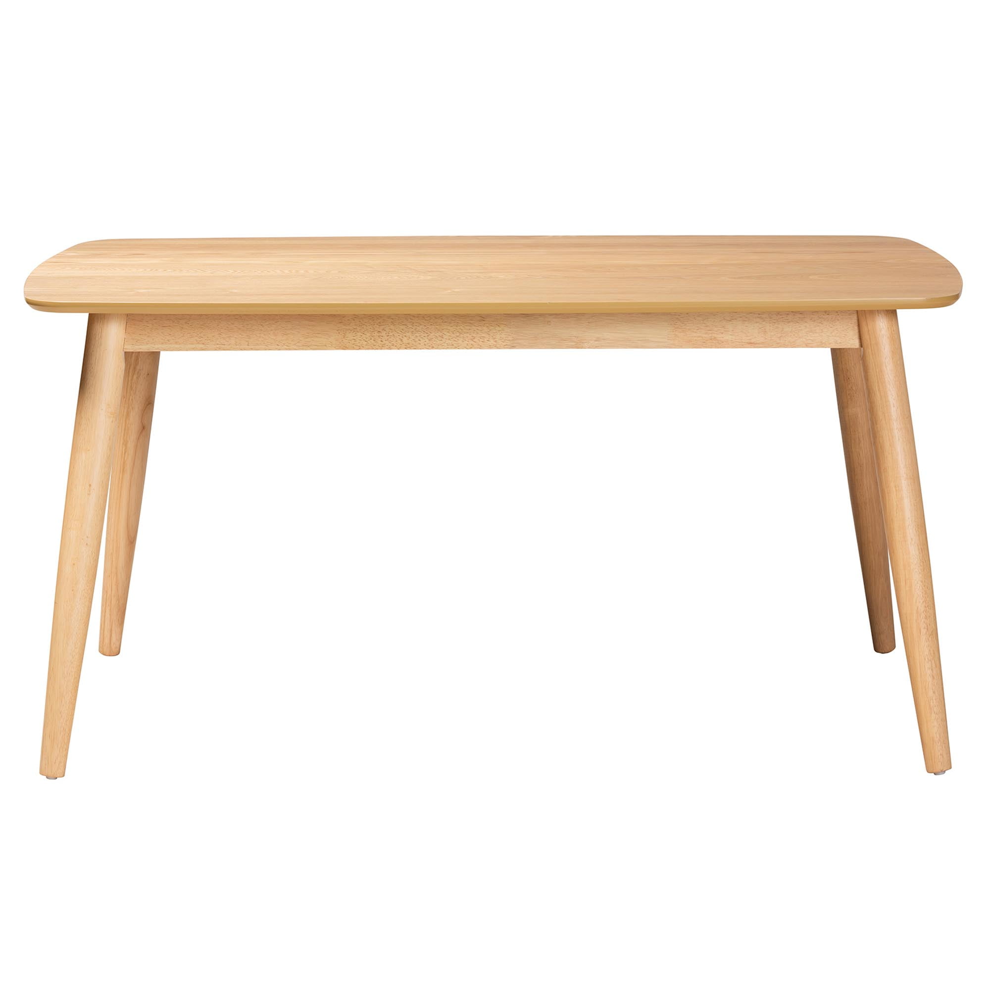 Baxton Studio Flora Mid-Century Modern Natural Oak Finished Wood Dining Table