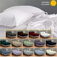 thumbnail image 7 of 6-PC Alaskan King Giza Sheets - (Extra Pillowcases, Fitted Sheet & Flat Sheet) 700-Thread-Count 100% Giza Cotton- 700TC Cotton, 18-Inches Deep Pockets - Chocolate, 7 of 7