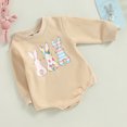 thumbnail image 3 of Douhoow Infant Girls Easter Clothes Baby Romper Long Sleeve Rabbit Jumpsuits, 3 of 9