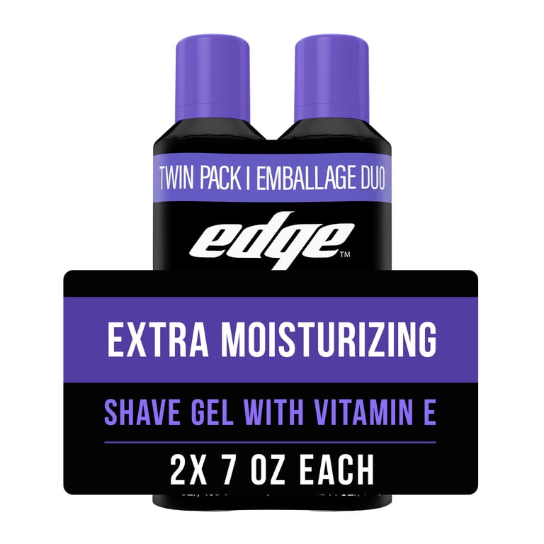 Edge Extra Moisturizing Men's Shave Gel Twin Pack, 14 oz photo 1