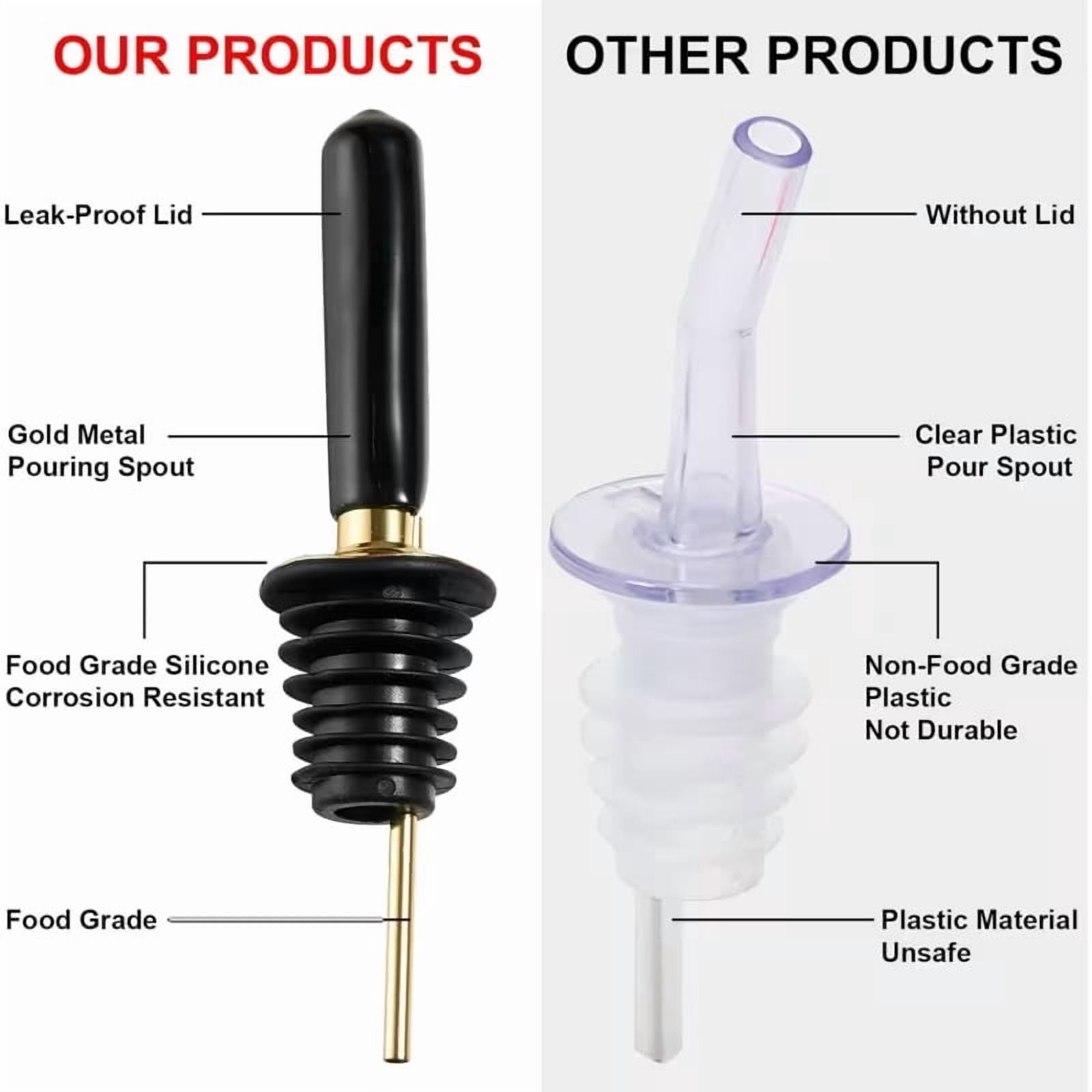 5 oz Glass Syrup Dispenser Bottle with Metal Pour Spout for Coffee, Maple Syrup, Honey, and Sauces