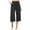 Black, variant on GEWSEY Capri Pants for Women Casual Summer Dressy Pull On Stretch High Waisted Crop Work Leggings with Pockets (Blue, M)
