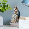 thumbnail image 5 of Virgin Mary Statue Resin Companion Figurine, Car Dashboard Home Office Table Decor Mary Statue，Handmade Sitting Religious Decorative, Unique Spiritual Gift(1PC), 5 of 7