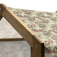 thumbnail image 5 of Peacock Pet House, Winter Pattern Peacocks Snowflakes Floral Paisley Ornate, Outdoor & Indoor Portable Dog Kennel with Pillow and Cover, 5 Sizes, Ruby Olive Green Cream, by Ambesonne, 5 of 5