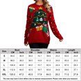 thumbnail image 2 of Blusa Mangas Largas Suéter básico para mujer, informal, cuello redondo, invierno, cálido, ajuste holgado, traje diario Ygjytge Rojo T M para Mujer, 2 of 8