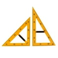 thumbnail image 2 of 2 reglas triangulares grandes con mango extraíble, escala transparente, amarillas, útiles de enseñanza para pizarra blanca escolar, pizarra de, 2 of 9