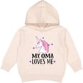 thumbnail image 2 of Inktastic My Oma Loves Me Girl Unicorn Toddler Hoodie, 2 of 4