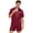 c01Red, variant on USNSM Mens Silk Pajamas Set Short Sleeve Sleepwear Button Down Pjs 2 Piece Loungewear Luxury Soft Comfortable Pajama Sets Green XL