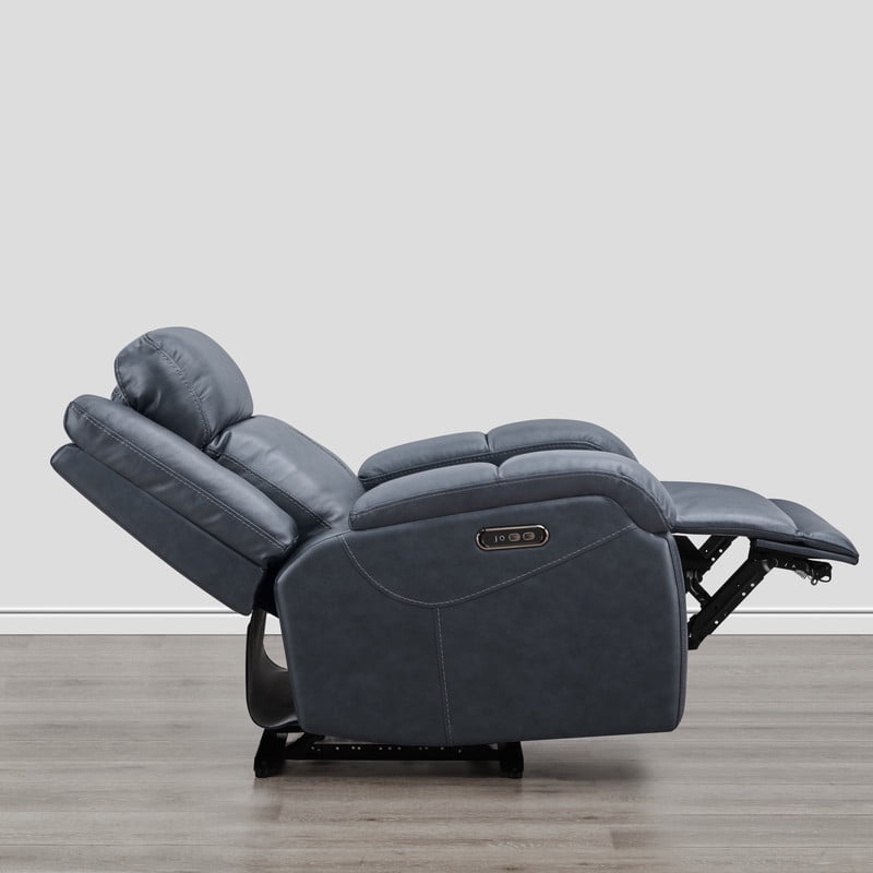 CHITA Genuine Leather Power Recliner Chairs, Wall Hugger Recliners RV Recliner for Living Room,Navy