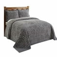 thumbnail image 3 of Better Trends BSRDOGRY 96 x 110 Po. Couvre-Lit en Chenille Rio, Gris - Double, 3 of 3
