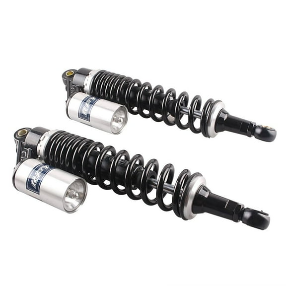 GZYF Pair 375mm Air Rear Shock Absorbers Universal Fits Honda Suzuki Yamaha Kawasaki ATV Go Kart Quad Dirt Sport Bikes Black & Silver