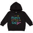 thumbnail image 2 of Inktastic Papa's Little Girl with Hearts Flower and Butterfly Toddler Hoodie, 2 of 4