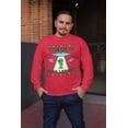 thumbnail image 2 of Old Glory Mens Alien Take Me to Your Leader Ugly Christmas Sweater Long Sleeve T Shirt, 2 of 6