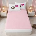 thumbnail image 4 of Erosebridal 8 Ball Zipper Full Size Comforter Sets with Fitted Sheet and 2 Pillowcases Magenta Zipper Bedding Set, Magenta White, Pink Reversible, 4 of 7