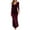 Wine, variant on Oksale Womens Velvet Dresses Sexy Wrap Deep V Neck Dress Slim Fit Full Length Dresses Elegant Long Sleeve Dress for Evening Party Black M