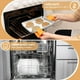 thumbnail image 4 of Juego de charola para hornear con estante, bandeja de acero inoxidable de 9.5 x 7.3 pulgadas, bandeja de metal para horno tostador, mini bandeja de metal con estante de alambre de, 4 of 4