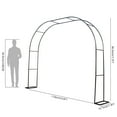 thumbnail image 2 of 86.5in Metal Wedding Arches, Metal Garden Arch Trellis for Climbing Plants, Wedding Arch Frame for Ceremony Birthday Party Outdoor Indoor Celebration Decoration, 2 of 7