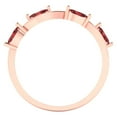 thumbnail image 5 of 0.4 ctw Wedding Band for Women - 14K Rose Gold Natural Garnet Stackable Eternity Ring, 5 of 6