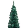 thumbnail image 3 of vidaXL Slim Artificial Pre-lit Christmas Tree with Ball Set Green 180 cm, 3 of 5