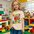 thumbnail image 1 of Las niñas camiseta de manga corta - de vuelta a la escuela Casual de alta calidad camiseta de algodón suave, tamaños de 2-13 años, 14 colores, lindo diseño de 100 días de impresión gráfica, 1 of 4