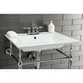 thumbnail image 3 of Fauceture Continental 25" x 22" Ceramic Vanity Top with Rectangular Sink, 4" Faucet Drillings, White, 3 of 11