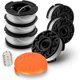 thumbnail image 1 of vicrays Pack de 8 Bobinas A6485 A6481 para Recortadora Black Decker, Hilo de Nailon de 6 x 9 m, Hilo de ⌀1,65 mm + 2 Tapas + 2 Resortes, 1 of 5