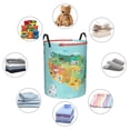 thumbnail image 6 of Balery USA Tourist Map Round Laundry Basket with Handles Waterproof Freestanding Laundry Hamper for Clothes Toys in the Dorm and Family-Medium, 6 of 8