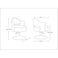 thumbnail image 3 of Bopper White and Polished Chrome Faux Leather Adjustable Height Swivel Accent Chair (Set of 2), 3 of 6