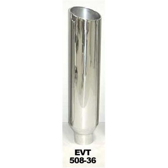 Pypes Performance Échappement PYPEVT508-36 Angle Empilable Pince & Soudure Entrée 8 Po Sortie - 36 Po, Poli