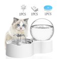thumbnail image 2 of EU adapter Fuente de agua automática para gatos de 2,3l con grifo, dispensador de agua para perros, bebedero con filtro transparente, Sensor para mascotas, alimentador automático, 2 of 5