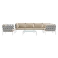 thumbnail image 4 of Modway Harmony 7 Piece Outdoor Patio Aluminum Sectional Sofa Set, Multiple Colors, 4 of 7