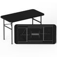 thumbnail image 6 of HaiCube 4 Ft Black Plastic Folding Table, Portable Long Foldable Table for Indoor/Outdoor Events, Picnics, Camping, Parties & Trade Shows, 6 of 8