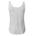 thumbnail image 6 of Fgnfyis Tank Tops for Women Carnival Fashion Sequin Neck Sequin Sleeveless Tanks Blouses Womens Tops Silver XXL, 6 of 6