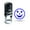 Blue Ink, variant on HAPPY SMILY Round Self Inking Rubber Stamp Custom Shiny 20mm Mini Stamp Personalized Teachers Stamps