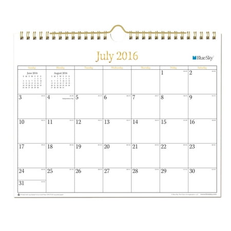 Blue Sky Olivia 11x8.75 Wall Calendar