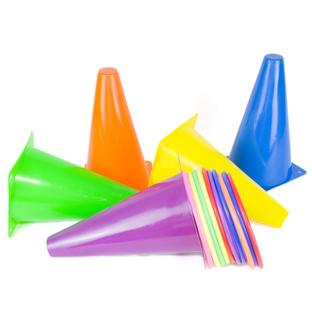 TOYANDONA 15Pièces Anneaux De Lancer Plastique Colorés Pour Garçon Fille Anneaux De Jeu De Plein Air Améliore La Coordination Compétences Motrices