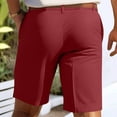 thumbnail image 4 of Jessboyy Mens Dress Shorts Elastic Waist Summer Golf Shorts with Pockets Relaxed Fit Solid Color Knee Length Casual Shorts Red,XXL, 4 of 9