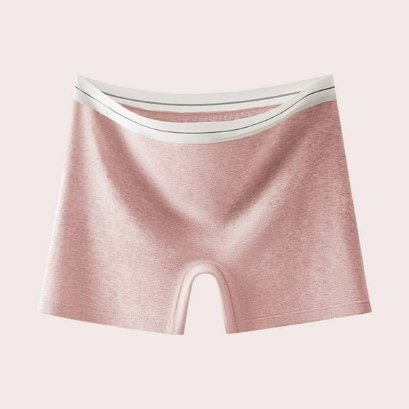 asjyhkr Cotton Underwear for Women High Waist Tummy Control Boxer Brief Stretch Soft Comforty Breathable Solid Color Panties