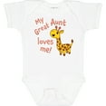 thumbnail image 3 of Inktastic My Great Aunt Loves Me- Cute Giraffe Boys or Girls Baby Bodysuit, 3 of 5