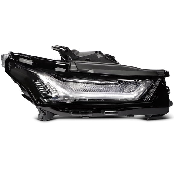 ECCPP Headlight Assembly Suitable for 2022-2023 for Chevy Traverse Upper LED Passenger Side Black Housing Clear Lens Headlamp, OE GM2563122 (Bulbs Not Include)