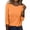Orange #068, variant on Ribbed 3/4 Sleeve Shirts for Women Slim Fitted Tight T-Shirts Crewneck Basic Tee Tshirt 2026 Fall Casual Tops Coffee XL