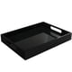 thumbnail image 1 of Bandeja para servir color negro, acrílico decorativo, con asas para cocina, comedor, mesa, encimera otomana, 16 x 12 pulgadas, 1 of 6